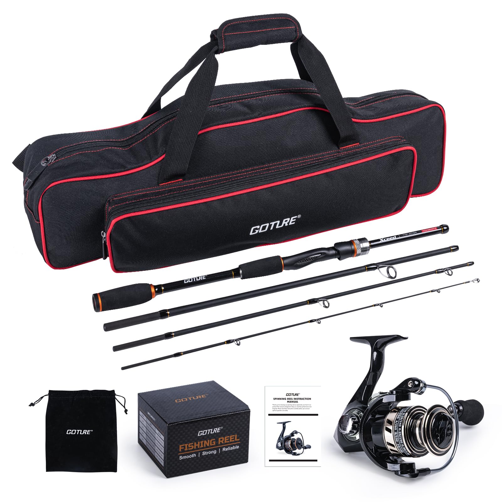 Reel Bag - Combo de Caña de Pescar Giratoria