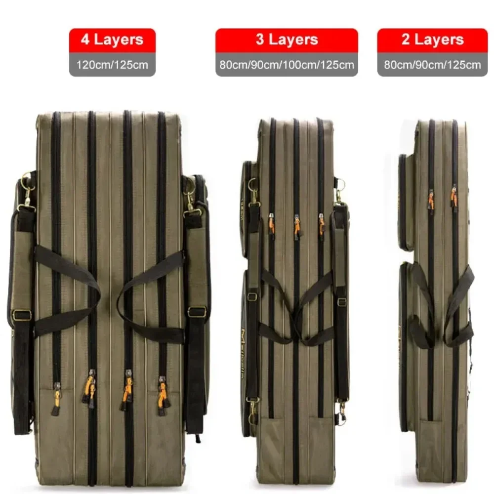 Reel Bag - 1A*2/3 capas 80/90/100/120CM Mochila para pesca,