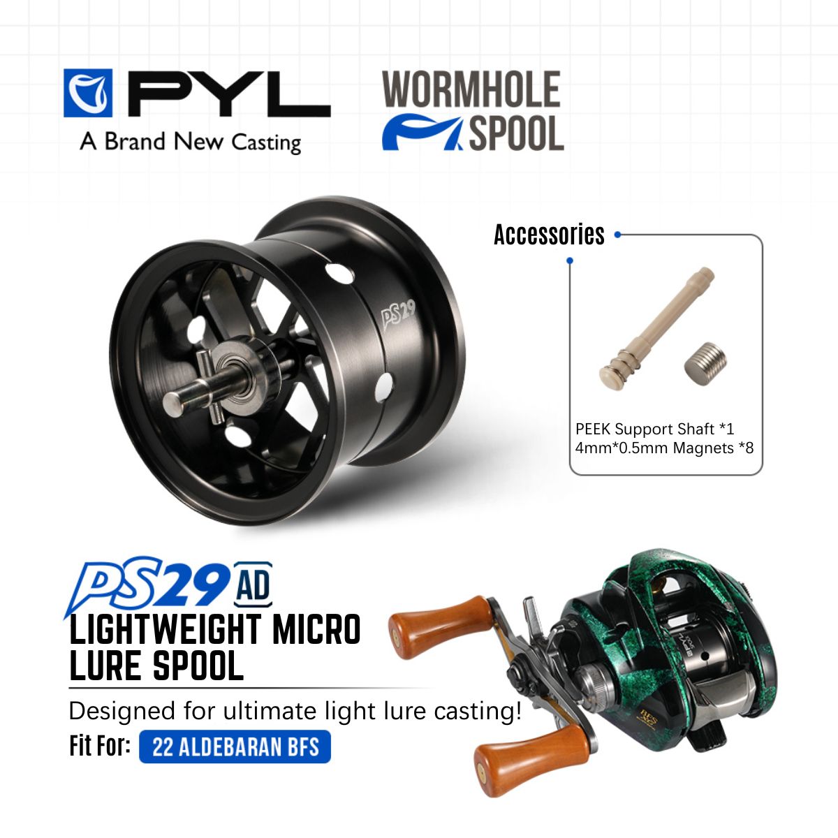 Reel Spare Spool - Carrete Modificado PYL PS29 AD para