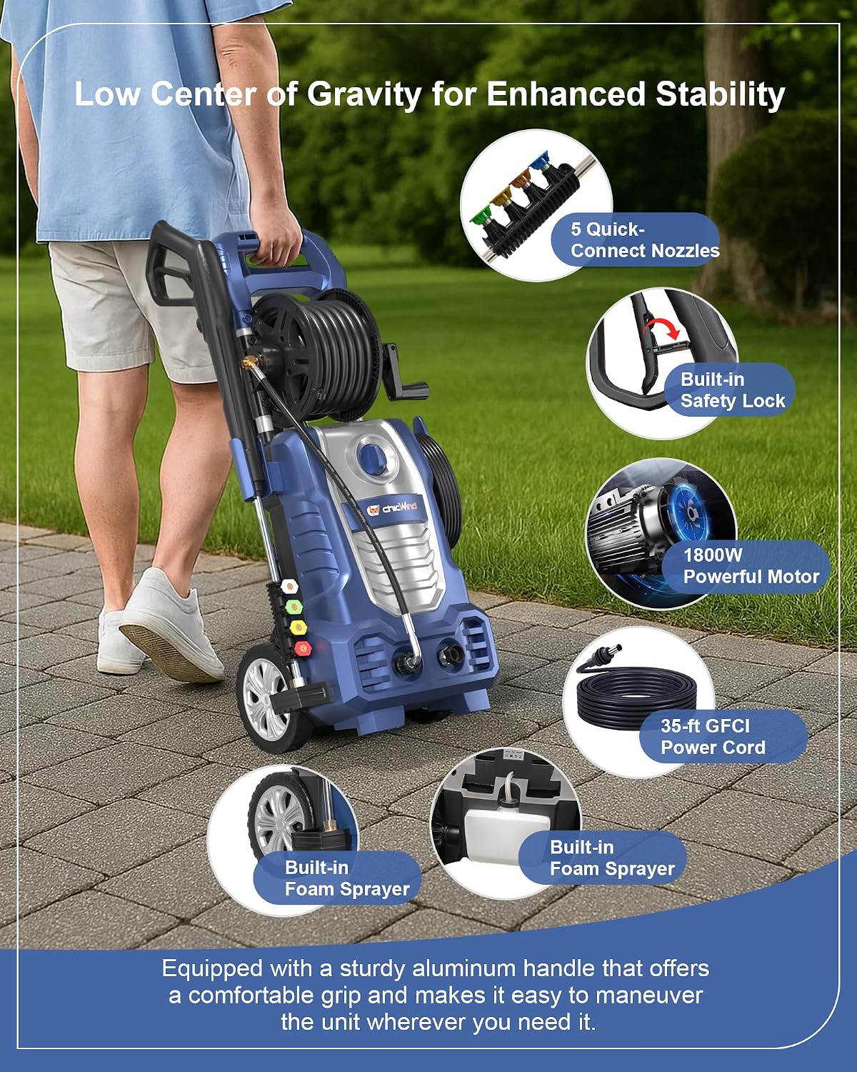 Hidrolavadora eléctrica de 207 - Electric Reel reseña y precio